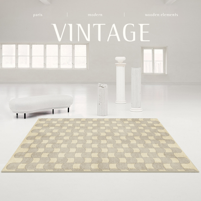 French Retro Rugs for Bedroom  - Home Textiles Plaid recension och pris
