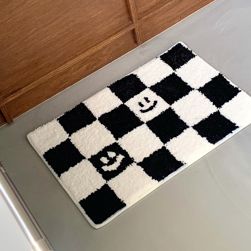 VIKAMA Checkerboard Print Door - Home Textiles Plaid recension och pris