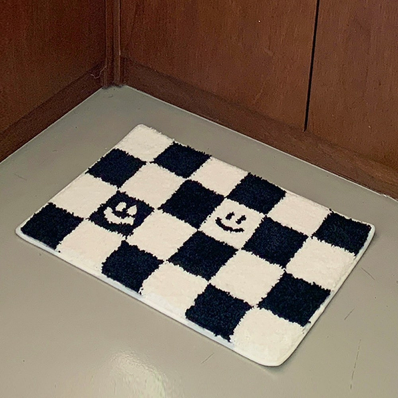 VIKAMA Checkerboard Print Door - Home Textiles Plaid recension och pris