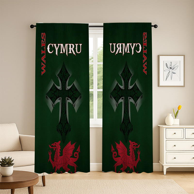 Welsh Dragon Curtain Cymru Cel - Home Textiles Uk recension och pris