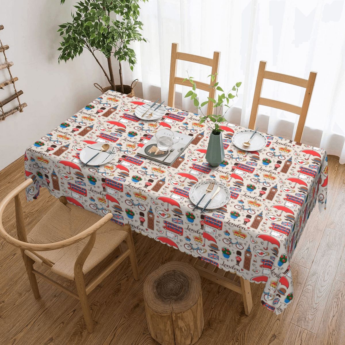 London Pattern Rectangular Tab - Home Textiles Uk recension och pris