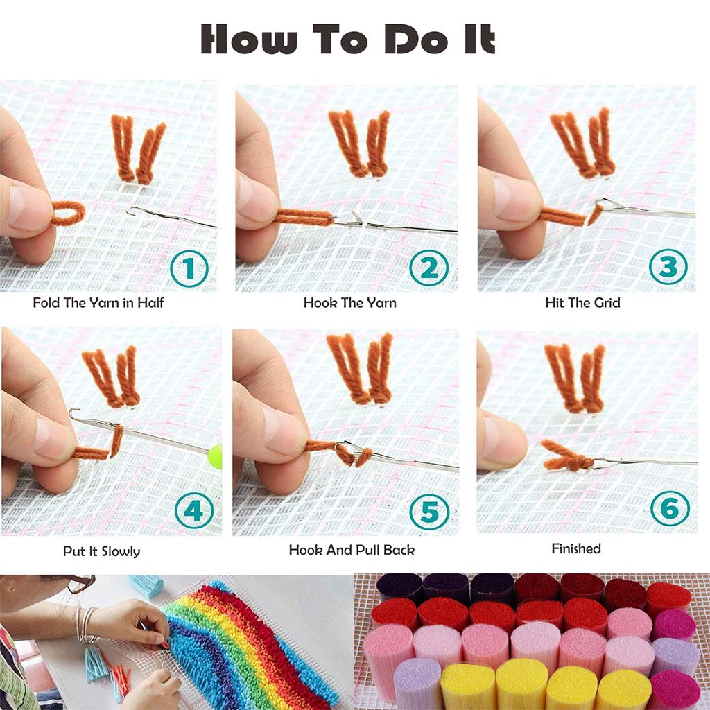 Crocheting Latch Hook Rug Yarn - Home Textiles Rug recension och pris