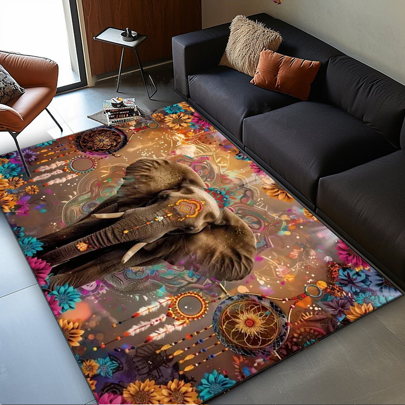 Elephant Mandala Rug: Ethnic F - Home Textiles Rug recension och pris