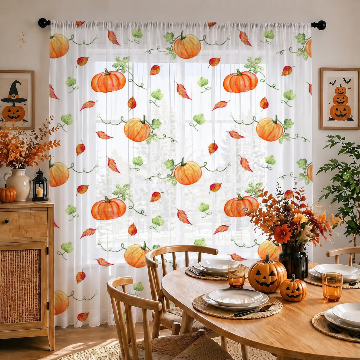 1Pc Rod Pocket Home Decor Hall - Curtain Sheer Voile recension och pris