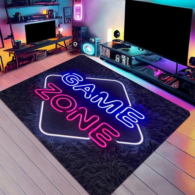 Faux Neon Game Zone Area Rug N - Home Textiles Rug recension och pris