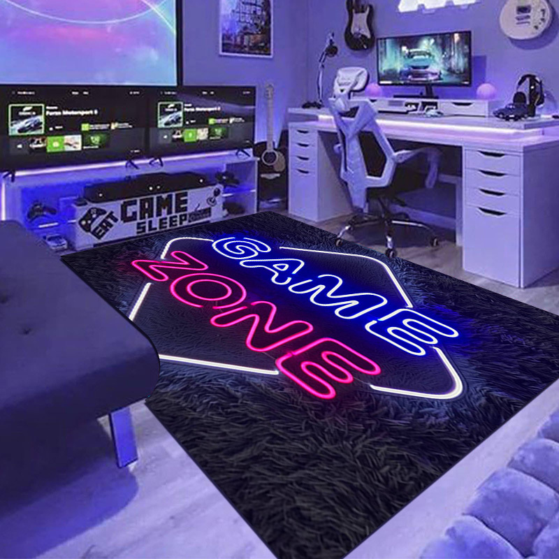 Faux Neon Game Zone Area Rug N - Home Textiles Rug recension och pris