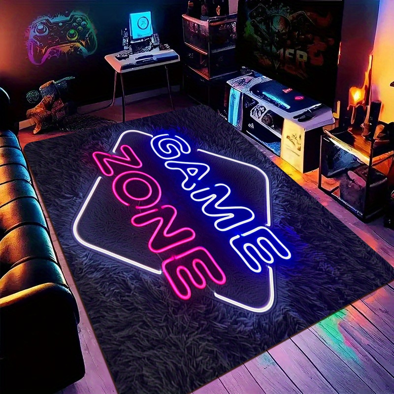 Faux Neon Game Zone Area Rug N - Home Textiles Rug recension och pris