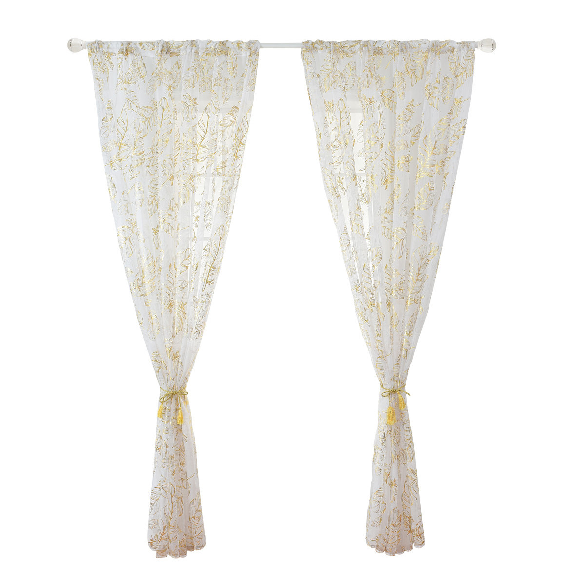 1Pcs Premium Feather Bronzing  - Curtain Sheer Voile recension och pris