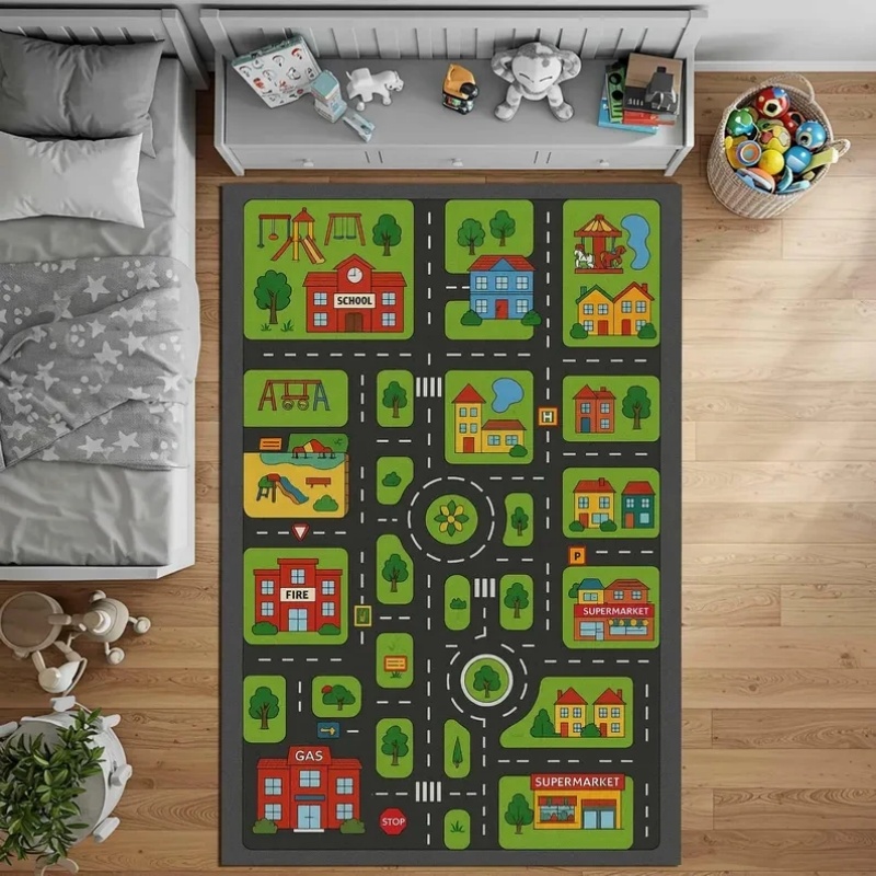 Kids City Road Map Play Mat Ed - Home Textiles Rug recension och pris