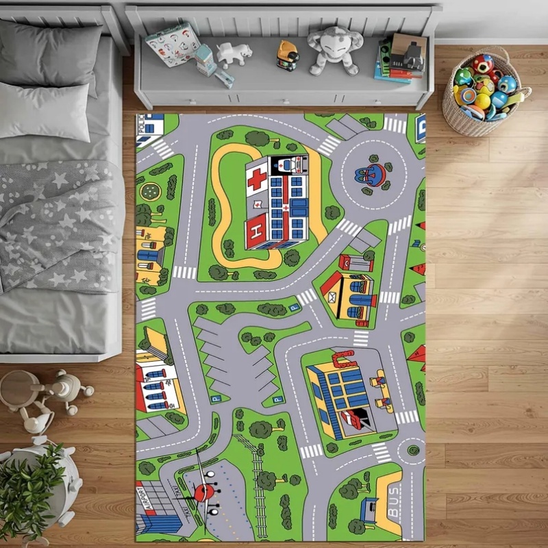 Kids City Road Map Play Mat Ed - Home Textiles Rug recension och pris