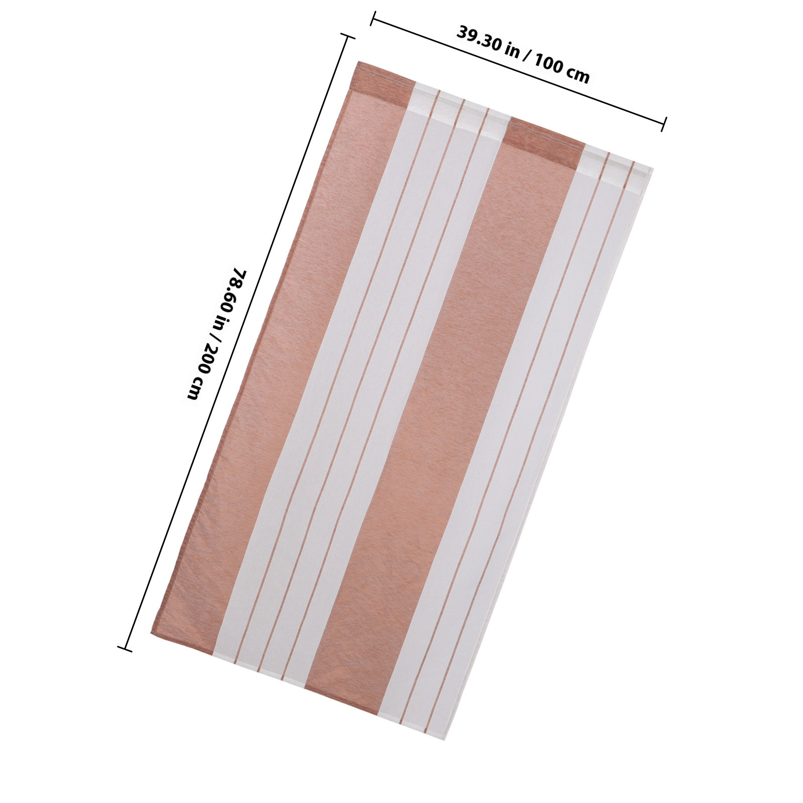 Multicolor Striped Window Deco - Curtain Sheer Voile recension och pris