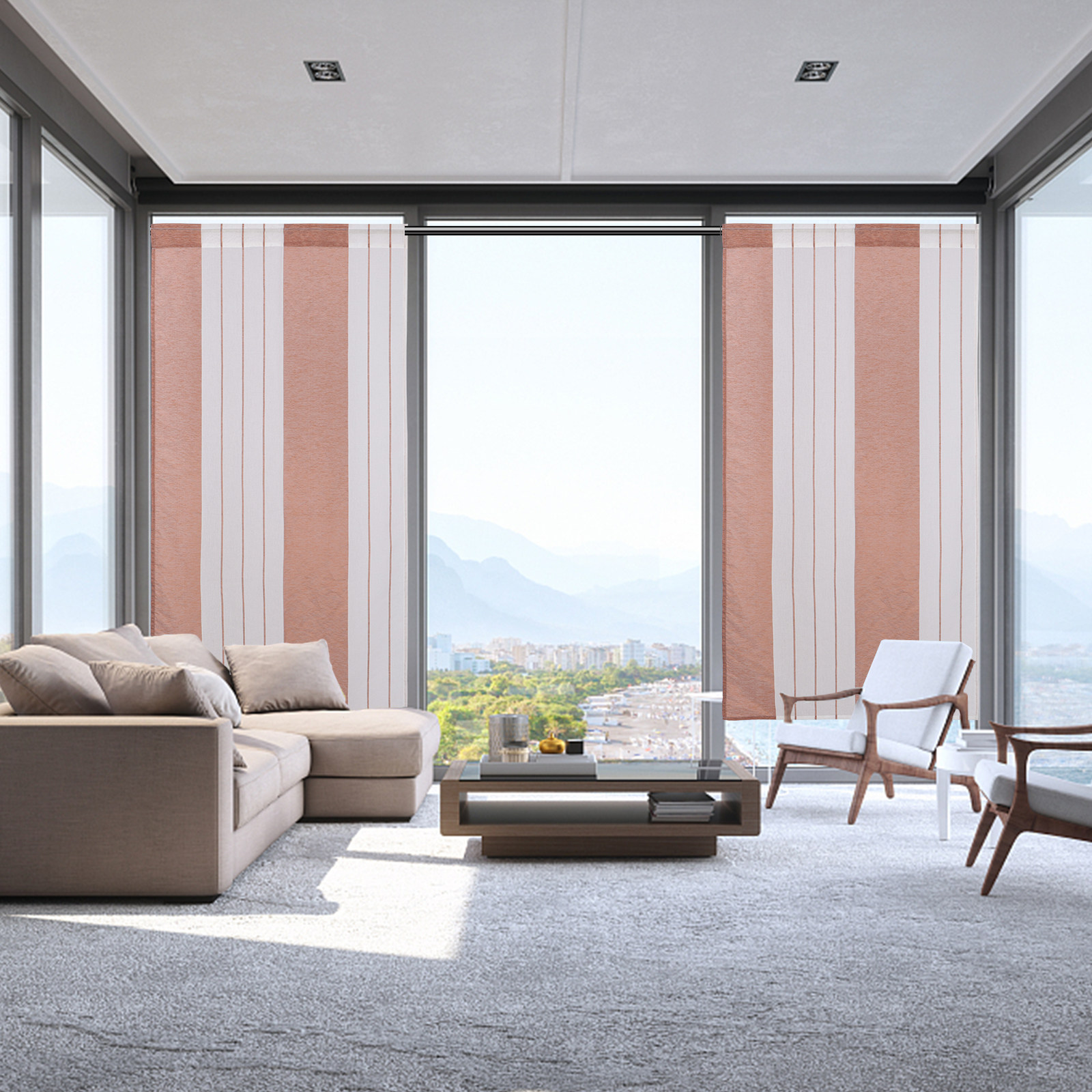 Multicolor Striped Window Deco - Curtain Sheer Voile recension och pris